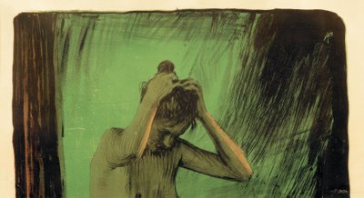 Mulher classificando o cabelo de Käthe Kollwitz
